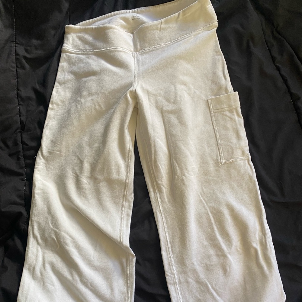 Gap White Stretch Cropped Sweatpants S NWOT